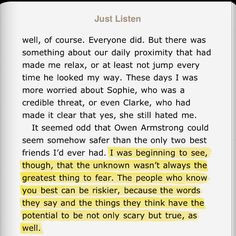 this quote from just listen by sara dessen more quotes 3 sarah dessen ...
