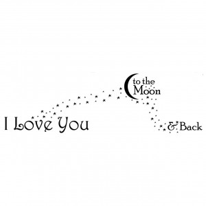 ... Children I love you to the moon and back. Wall decal quote sticker