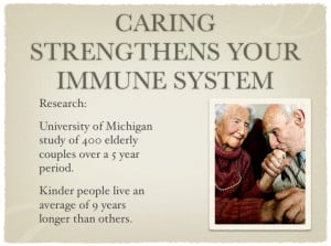 Caring Strengthens your Immune System and Helps you Live Longer