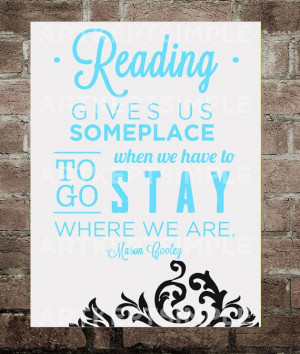 INSTANT DOWNLOAD Mason Cooley Reading Quote by artkeptsimple