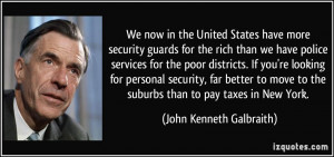 have more security guards for the rich than we have police services ...