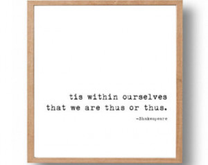 Quote Literary Wall Print, Classic Typewriter Typography, Othello ...