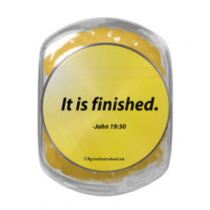 Easter Bible Quotes Glass Candy Jar