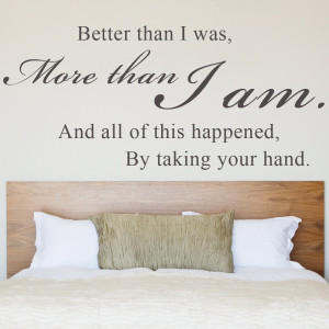 This Happened By Taking Your Hand - Wall Decal Sticker Vinyl Art Quote ...