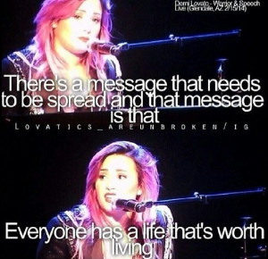 Demi Lovato's warrior speech from her neon lights tour! She is so ...