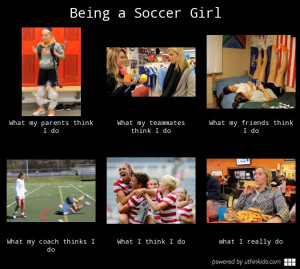 Being a soccer girl - What people think I do, What I really do