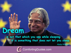 Famous Quote by Abdul Kalam on Dream and Sleeping