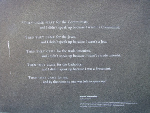 Holocaust Memorial in Boston. Chilling.