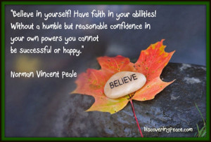 Yourself Have Faith In Your Abilities Without A Humble But Reasonable ...