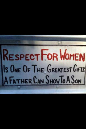 Real men respect women! RESPECT!!! NOT LUST or OOGLE!!