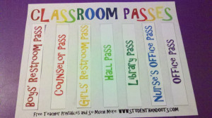DIY Hall Passes for the Classroom