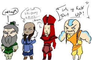 Aang Avatar legend of korra kyoshi roku past avatars