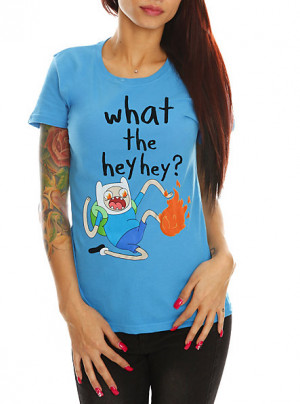 Adventure Time What The Hey Hey Girls T-Shirt SKU : 119840 HOTTOPIC ...