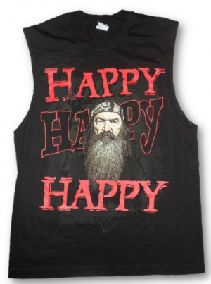 Duck Dynasty Tee Mens Phil Happy Happy Happy Muscle T-Shirt Tank Top M ...