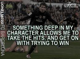 ... Me To Take The Hits And Get On With Trying To Win ~ Football Quote