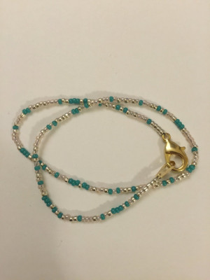 Tri Colored Morse Code Quote Bracelet