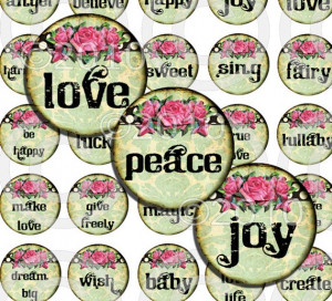 WHiMSiCaL 1.5 inch CiRCLeS inpirational words quotes phrases RounD ...