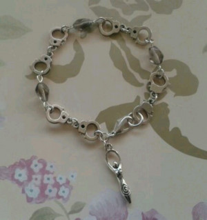 My handmade 50 Shades of Grey 'Inner Goddess' bracelet :-)