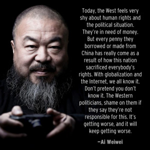 Dear Ai Weiwei: Yes, we know it. But your mission is no longer ours ...