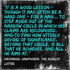 The Scarlet Letter quote. More