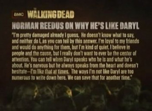 The Norman Reedus Quote From The Walking Dead
