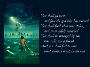 ... olympians quotes | ... Prophecy, Percy Jackson & the Olympians: The