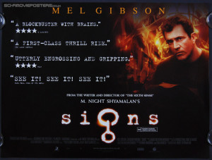 Signs (2002 ) 'Quotes' - Original British Quad Movie Poster