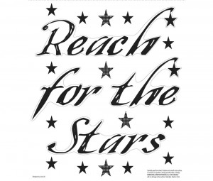 ... REACH FOR THE STARS WALL DECALS Motivational Quotes Stickers Decor