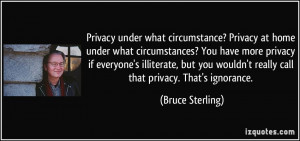 under what circumstance? Privacy at home under what circumstances ...