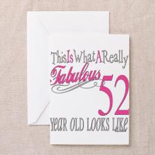 Fabulous 52yearold.png Greeting Cards (Pk of 20) for