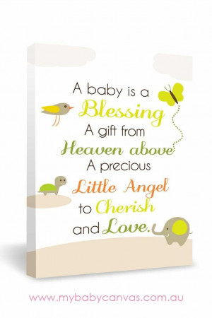 Blessing Baby Quote Canvas Design | My Baby Canvas | Rectangle