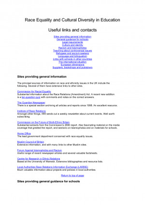 docstoc.comRace Equality and Cultural Diversity in Education. Document ...