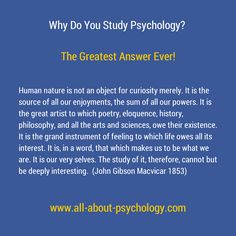 you study psychology? The greatest answer ever! If you like psychology ...