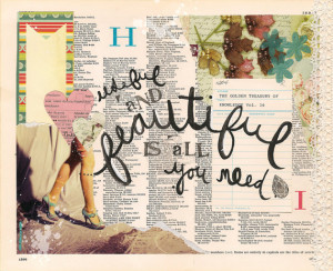 Collage Art Print - 8x10 - Inspirational Quote Typography - Useful and ...