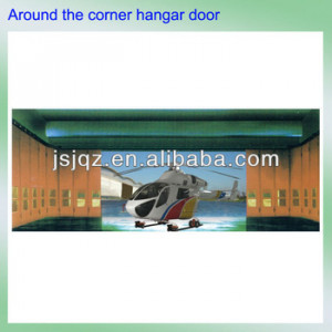 ... side revolving around the corner sliding aircraft hangar doors