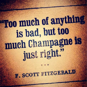 Too Much Champagne is Just Right