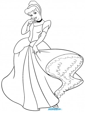 Cinderella is featured in this week’s coloring page, looking as ...