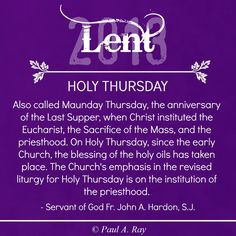... Wishing everyone a very holy and blessed Holy Thursday. ♥ More