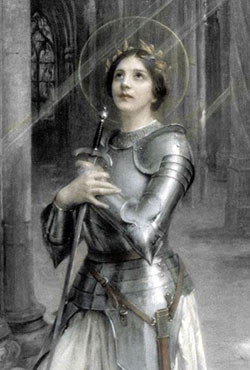 St Joan of Arc with Sword and Halo
