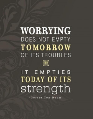 Worrying creates wrinkles ;-)