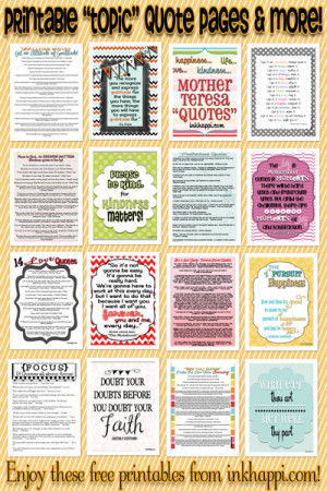 LOTS of quotes and quote pages that can be printed!