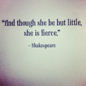 Shakespeare.....that's my girl!!