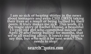 ... beautiful 13-year-old girl who committed suicide on April 29 after