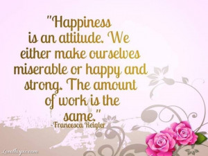 happiness is an attitude