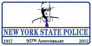 Trooper Tom white design License Plate, New York State Police Trooper ...