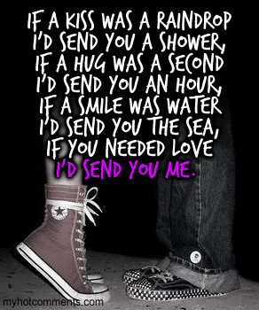 Cute Sayings - If A Kiss Was A Raindrop