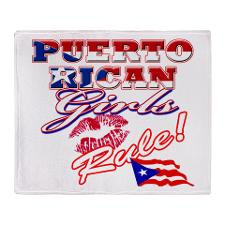 Puerto rican girl Throw Blanket for