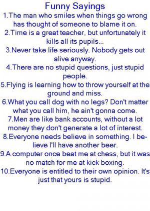 Some great funny sayings