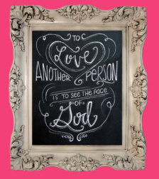 To Love Another Person is to See the Face of God--hand drawn ...