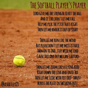 Softball player's prayer